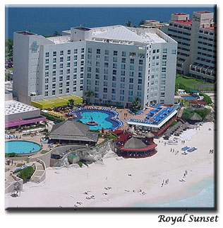 sunset royal cancun return beach